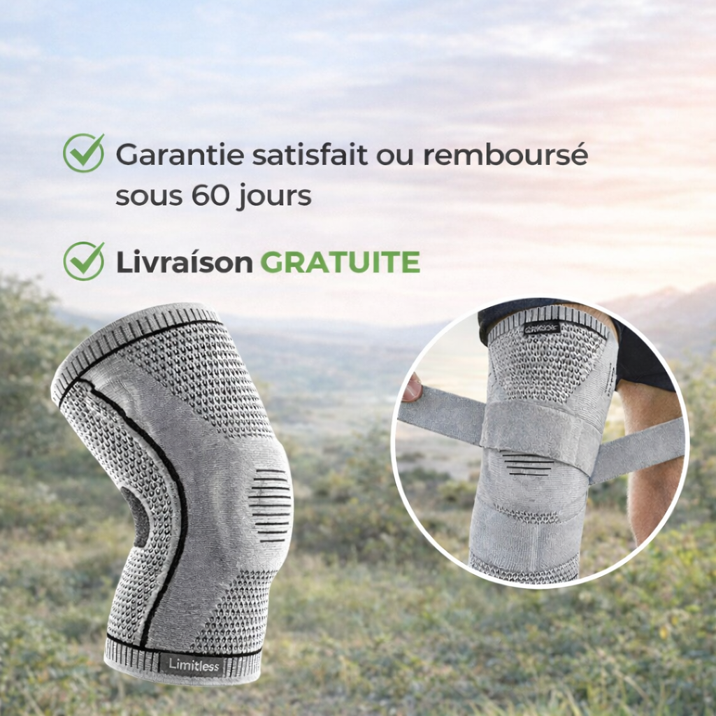FlexKnee Support™ Soulagez instantanément vos douleurs au genou sans chirurgie ni injections
