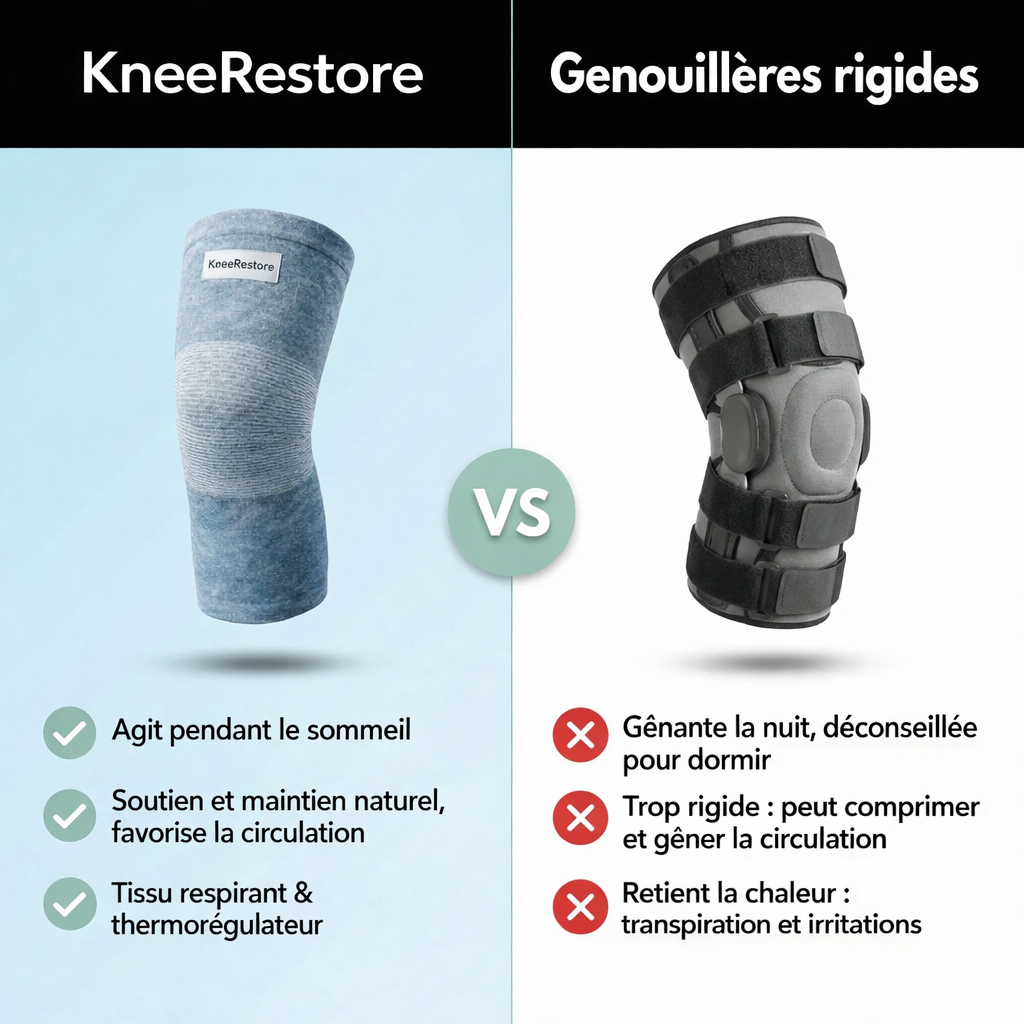 KneeRestore™ — Redonnez à vos genoux le confort, la stabilité et la mobilité qu’ils méritent.