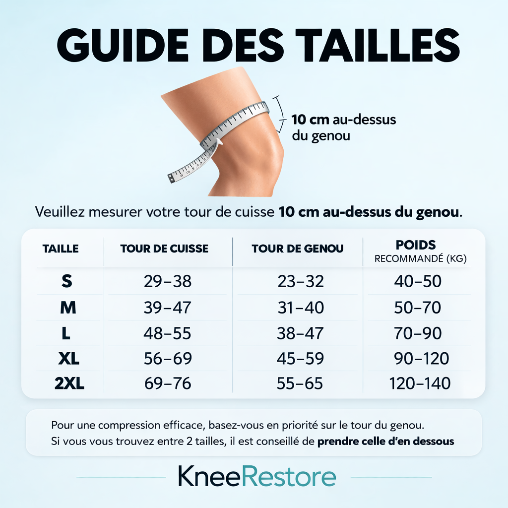 KneeRestore™ — Redonnez à vos genoux le confort, la stabilité et la mobilité qu’ils méritent.
