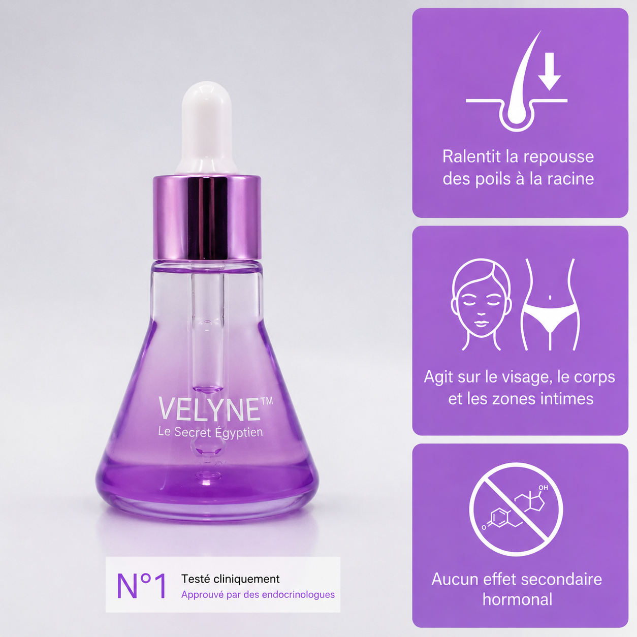 VELYNE™ — Sérum Végétal Égyptien Anti-Repousse