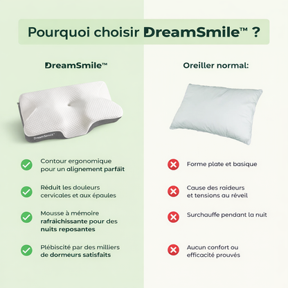 DreamSmile™ Pillow - Dormez mieux. Réveillez-vous avec le sourire.