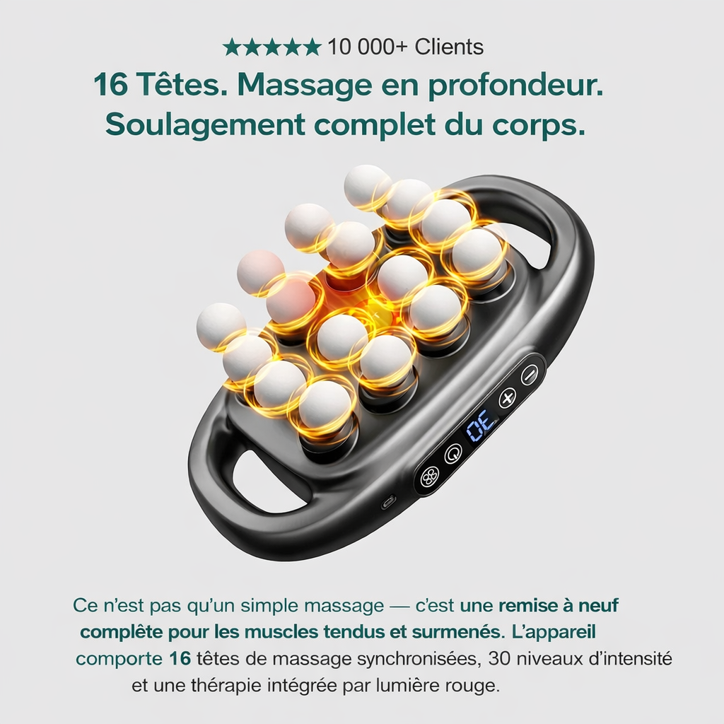 Appareil de massage Relaxo™ à 16 têtes