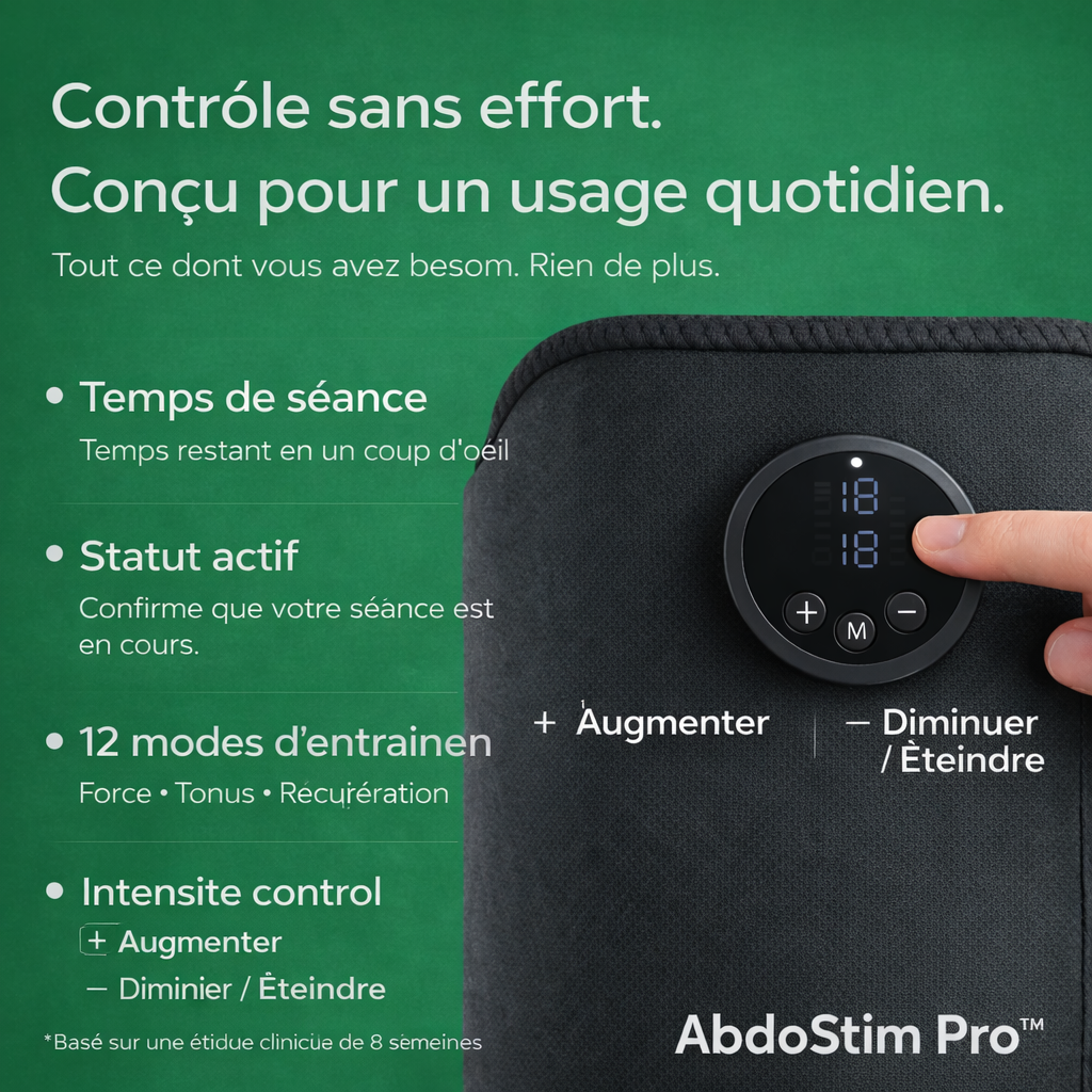 AbdoStim Pro™ Obtenez un ventre ferme sans effort