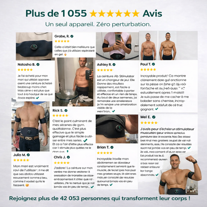 AbdoStim Pro™ Obtenez un ventre ferme sans effort