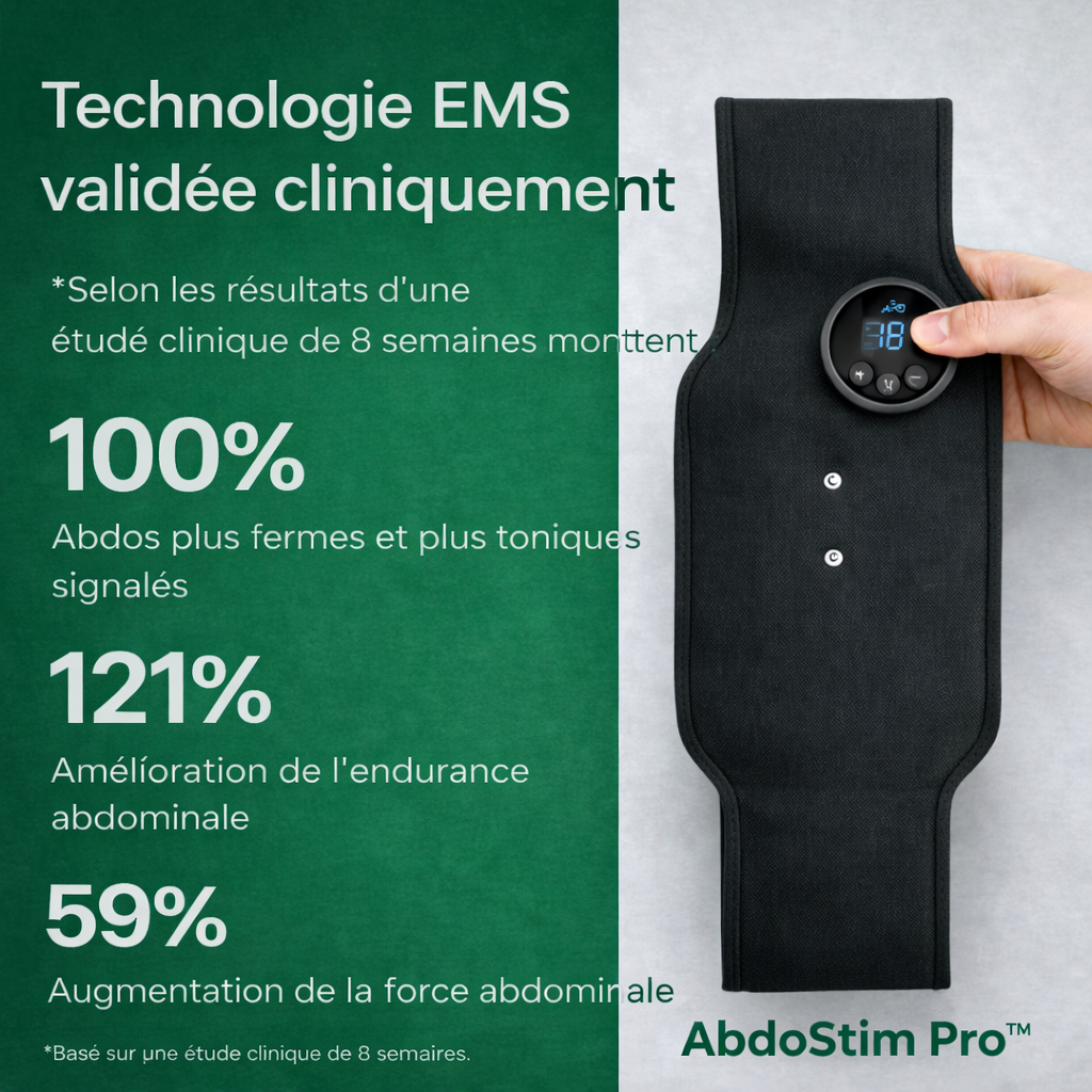 AbdoStim Pro™ Obtenez un ventre ferme sans effort