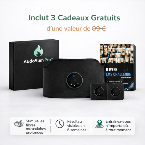AbdoStim Pro™ Obtenez un ventre ferme sans effort