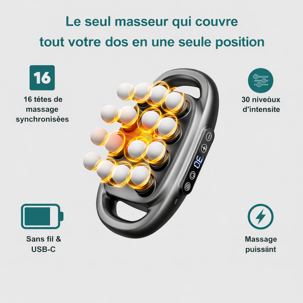 Appareil de massage Relaxo™ à 16 têtes
