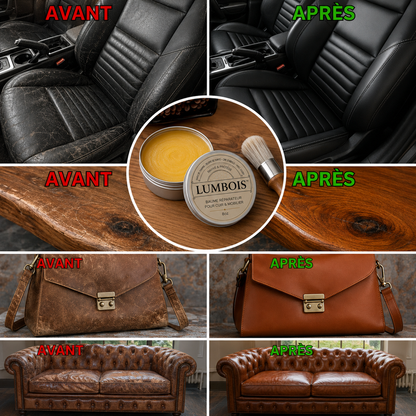 LUMBOIS™ — Baume Réparateur Bois & Cuir