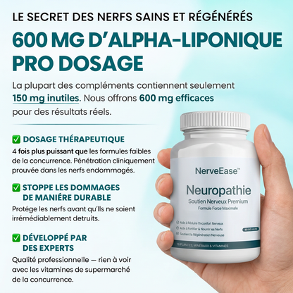 NerveEase™ : Remarchez sans peur Rejardinez sans douleur Redormez sans réveils